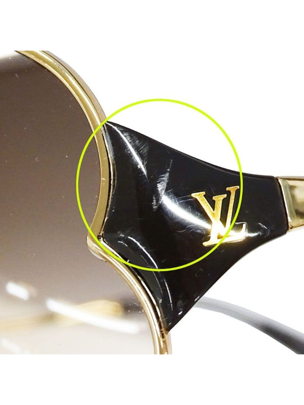 Louis Vuitton Sunglasses Metal Acetate Daisy Gold Brown Petal Motif Feminine - Picture 11 of 13